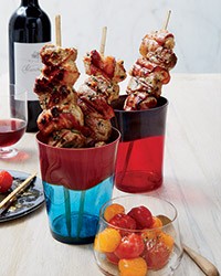 Herb-marinated mixed skewers