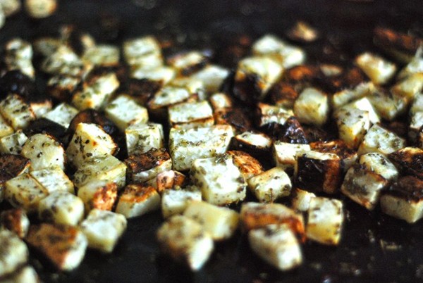 Herb-roasted celery root