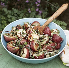 Herb-roasted potatoes and onions