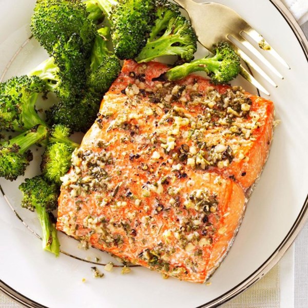 Herb-roasted salmon fillets