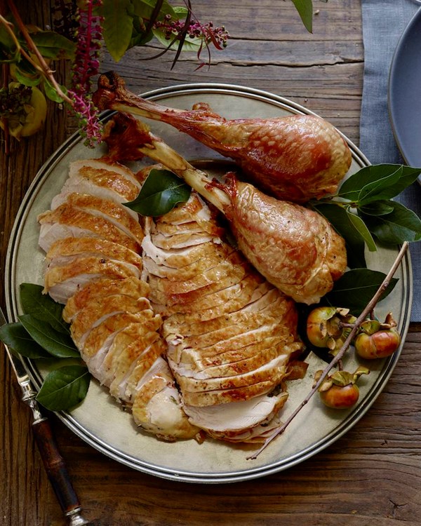Herb roasted spatchcock turkey