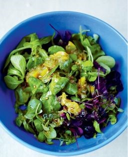 Herb salad with preserved lemon dressing