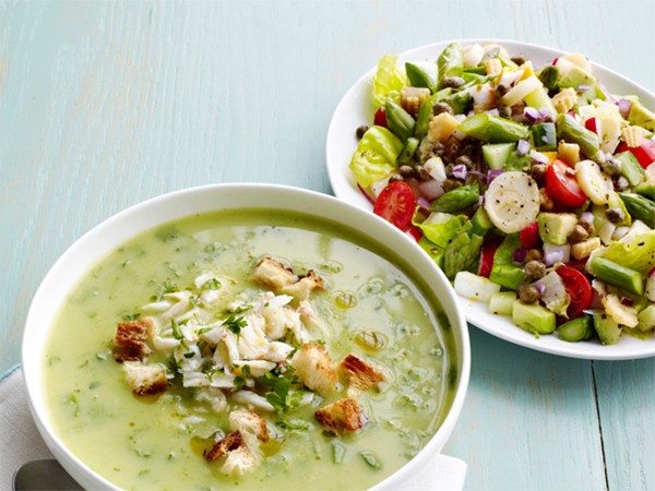 Herb soup with crab
