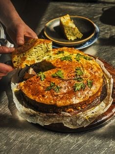 Herb swede & Gruyère cake