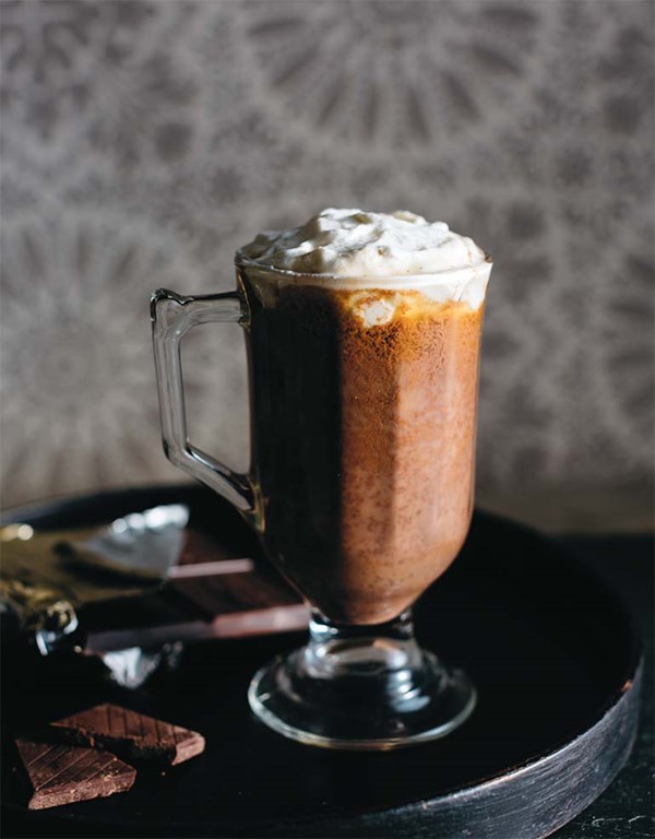 Herbal rye hot chocolate