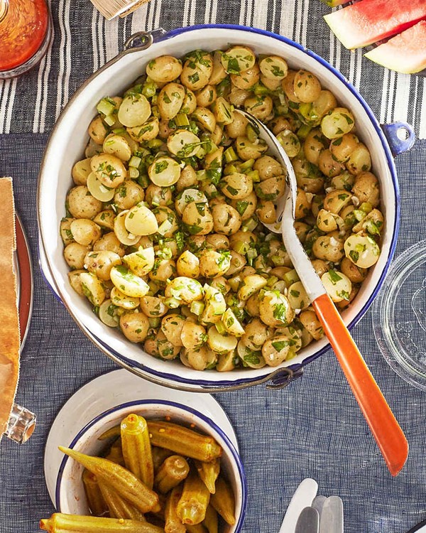 Herbed celery-potato salad