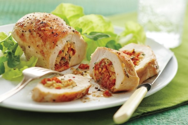 Herbed cheese-stuffed chicken