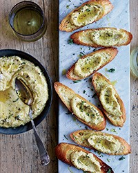 Herbed chickpea bruschetta