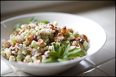 Herbed corn and lobster salad