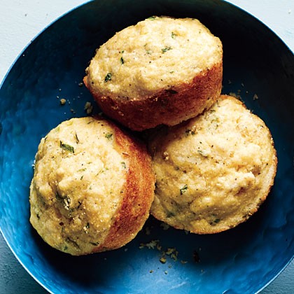Herbed corn muffins
