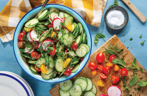 Herbed cucumber salad