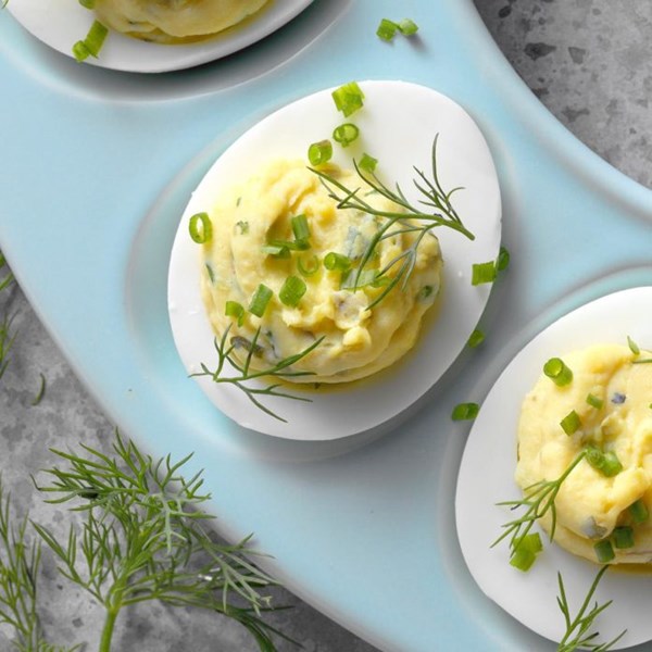 Herbed deviled eggs
