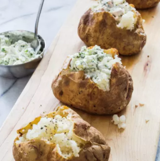 Herbed goat cheese topping