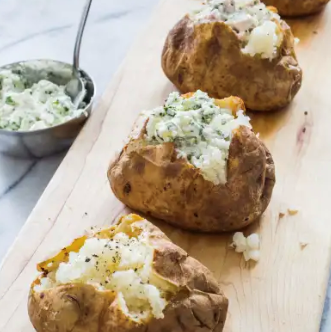 Herbed goat cheese topping