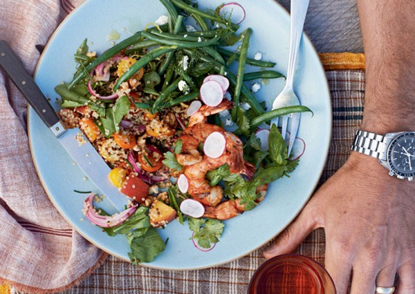 Herbed green beans with feta
