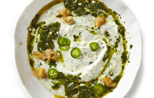 Herbed labneh with preserved lemon