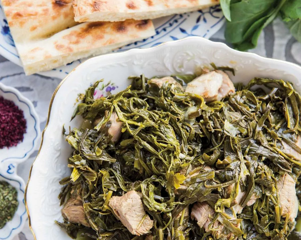 Herbed lamb stew (Sabzi govurma)