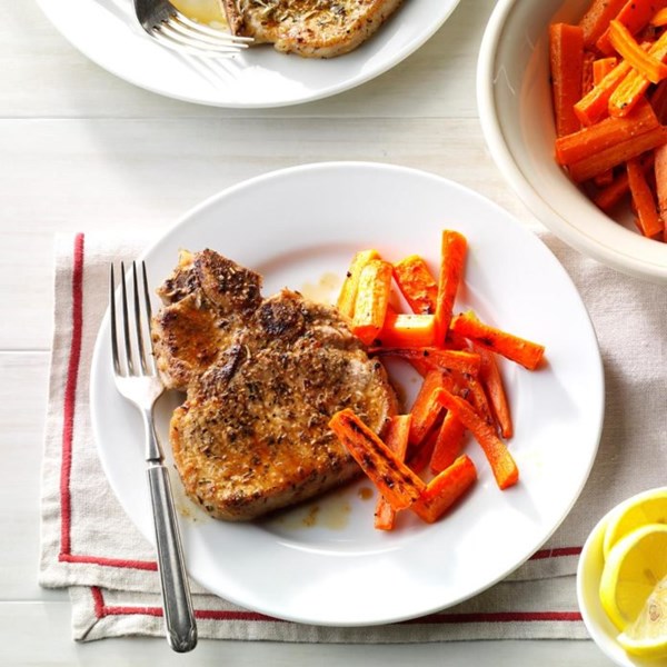 Herbed lemon pork chops