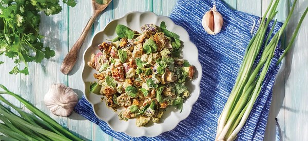 Herbed new potato salad [herb tahini vinaigrette]