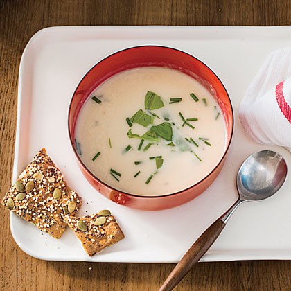Herbed Parmesan potato soup