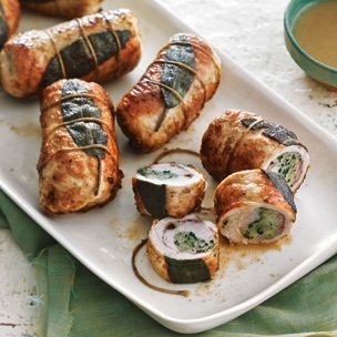 Herbed pork involtini with pecorino