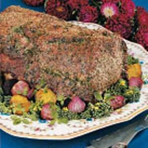 Herbed pork rib roast