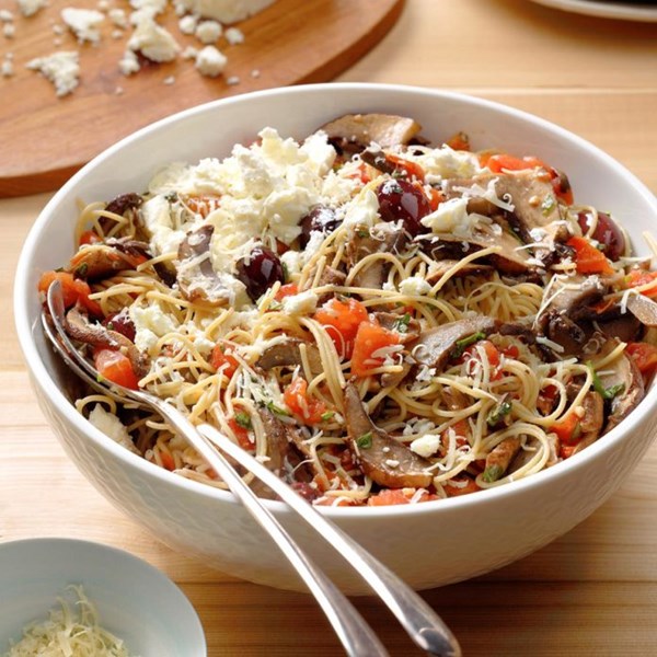 Herbed portobello pasta