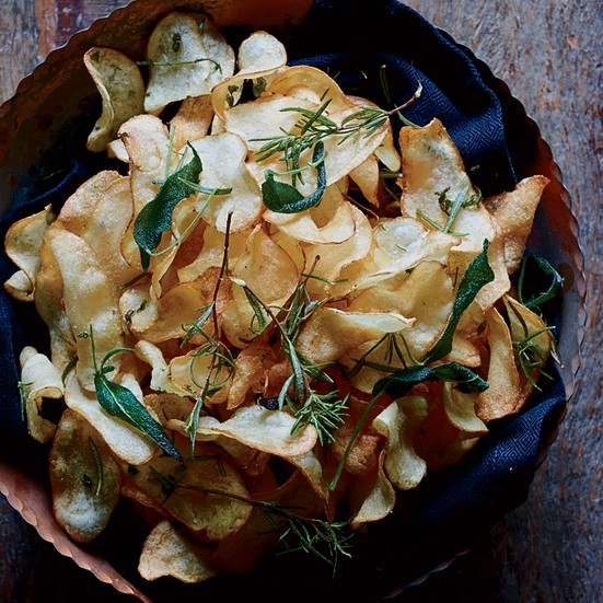 Herbed potato chips