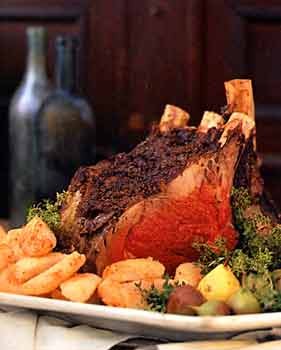 Herbed rib roast