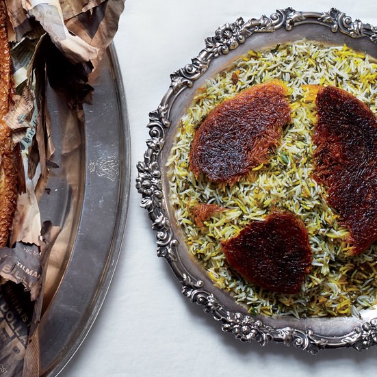 Herbed rice (Sabzi polo)