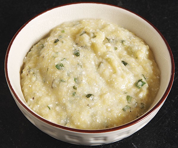 Herbed ricotta polenta