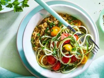 Herbed risotto with zoodles