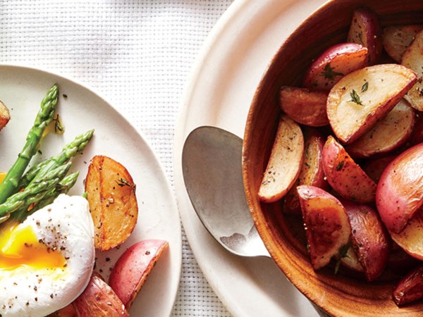 Herbed roasted new potatoes