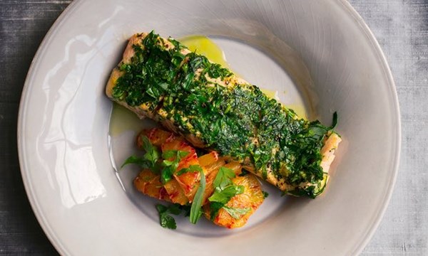 Herbed salmon