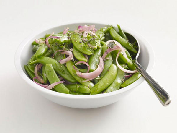 Herbed snap peas