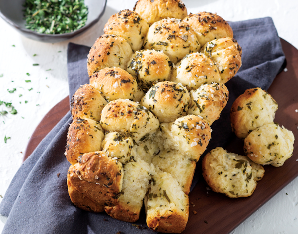 Herbed sour cream pull-apart loaf