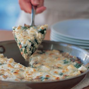 Herbed spinach frittata with feta