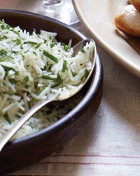 Herbed steamed rice
