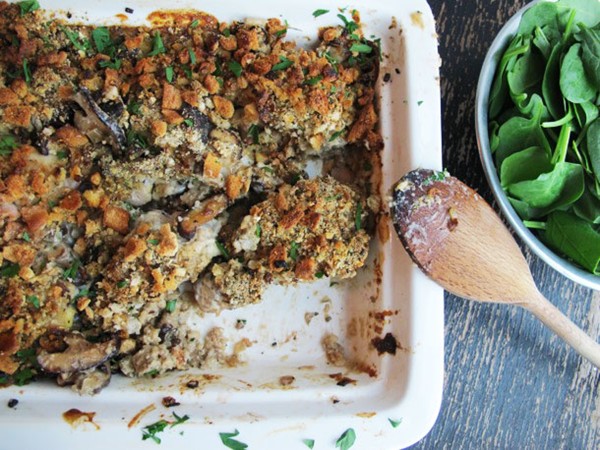 Herbed stuffing chicken crunch bake