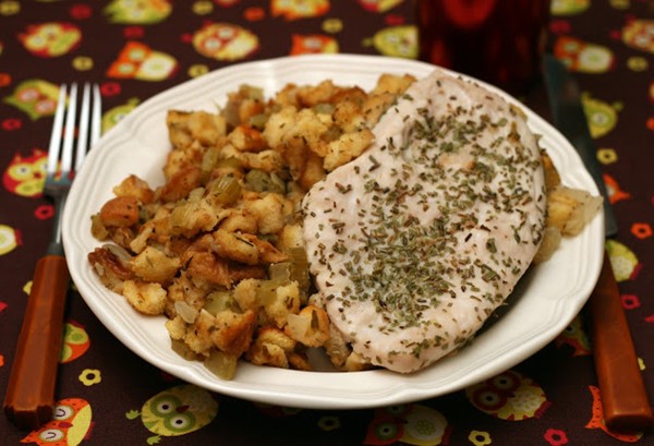 Herbed turkey and stuffing bake