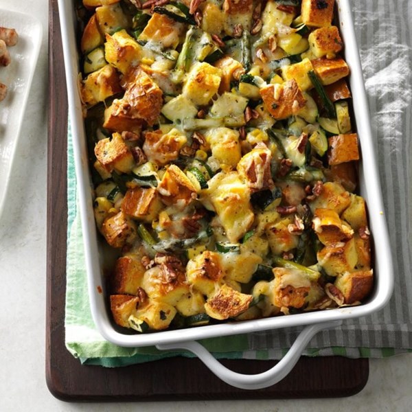 Herbed vegetable strata