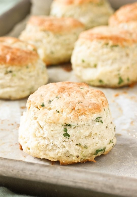 Herbed yogurt biscuits
