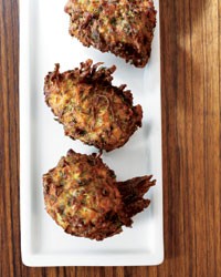 Herbed zucchini-feta fritters