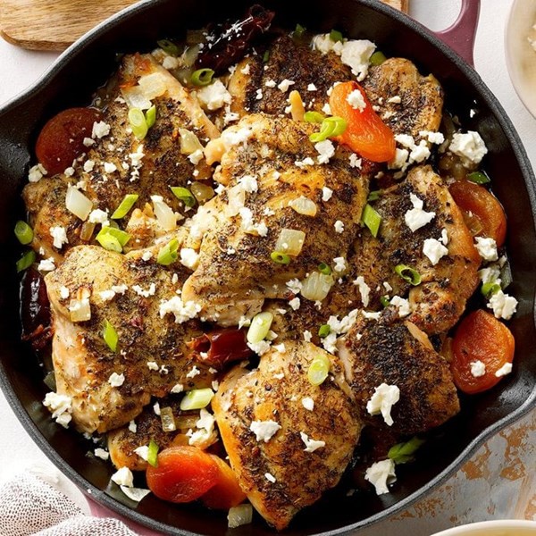 Herby chicken with apricots & feta