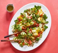Herby courgette & white bean salad