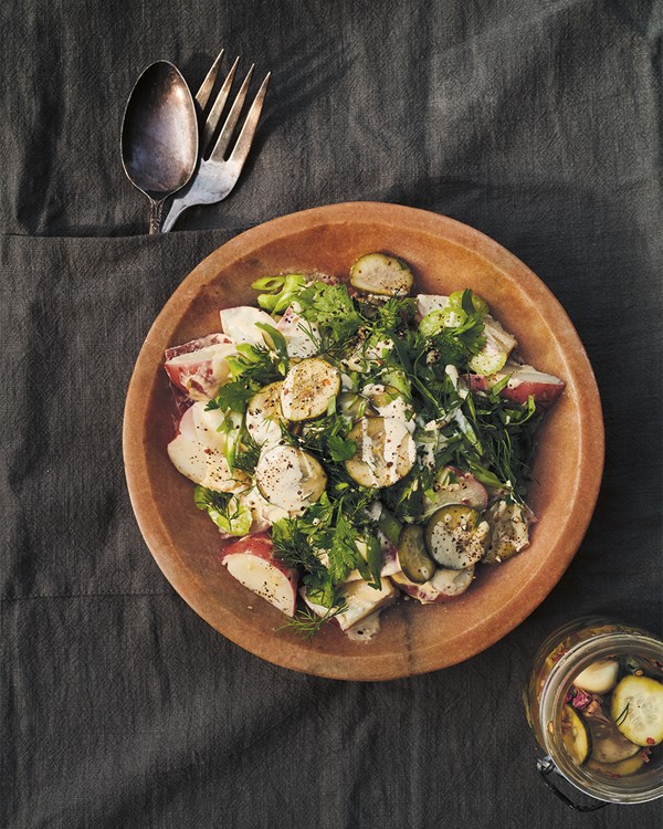 Herby French potato salad