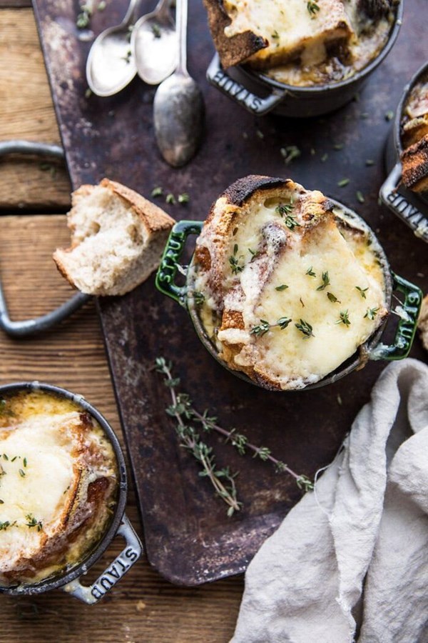 Herby French shallot soup
