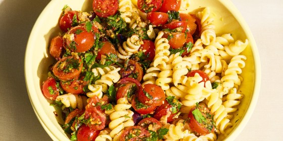 Herby, garlicky pasta salad