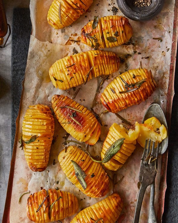 Herby Hasselback potatoes