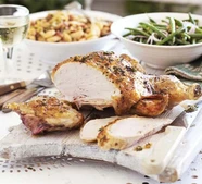 Herby lemon chicken with Tuscan beans